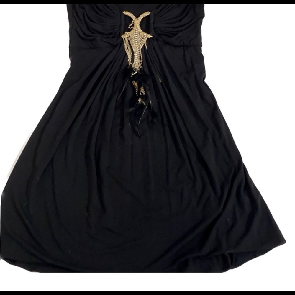 SKY Strapless Top with chains and feathers xs - Picture 13 of 13